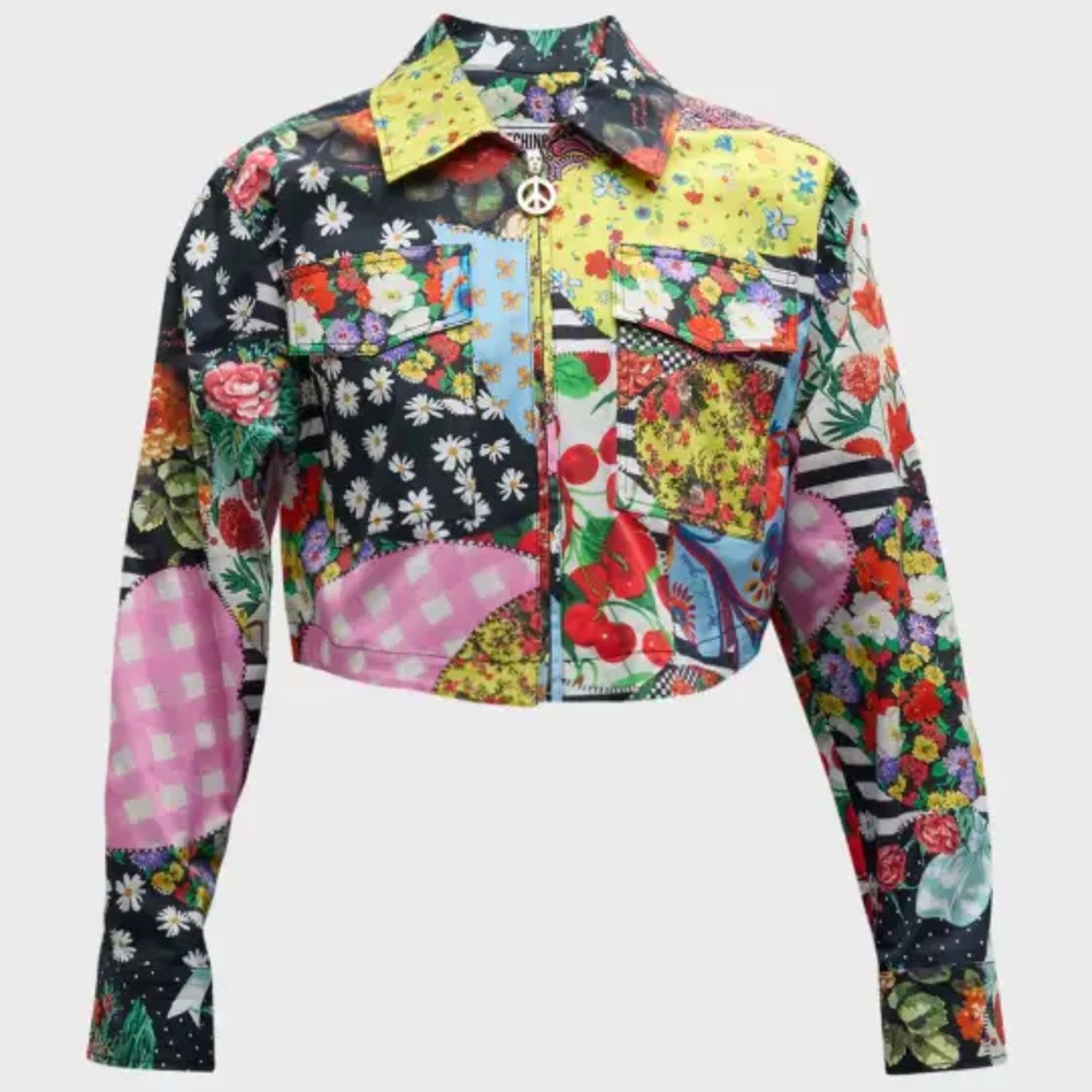 Moschino Jeans
Cropped Archive-Print Jacket